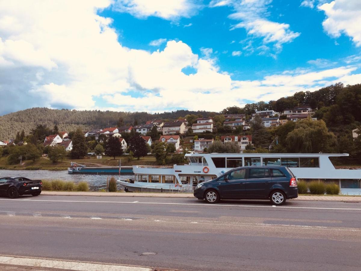 Natur und Neckarblick bei Heidelberg Hirschhorn Exterior foto