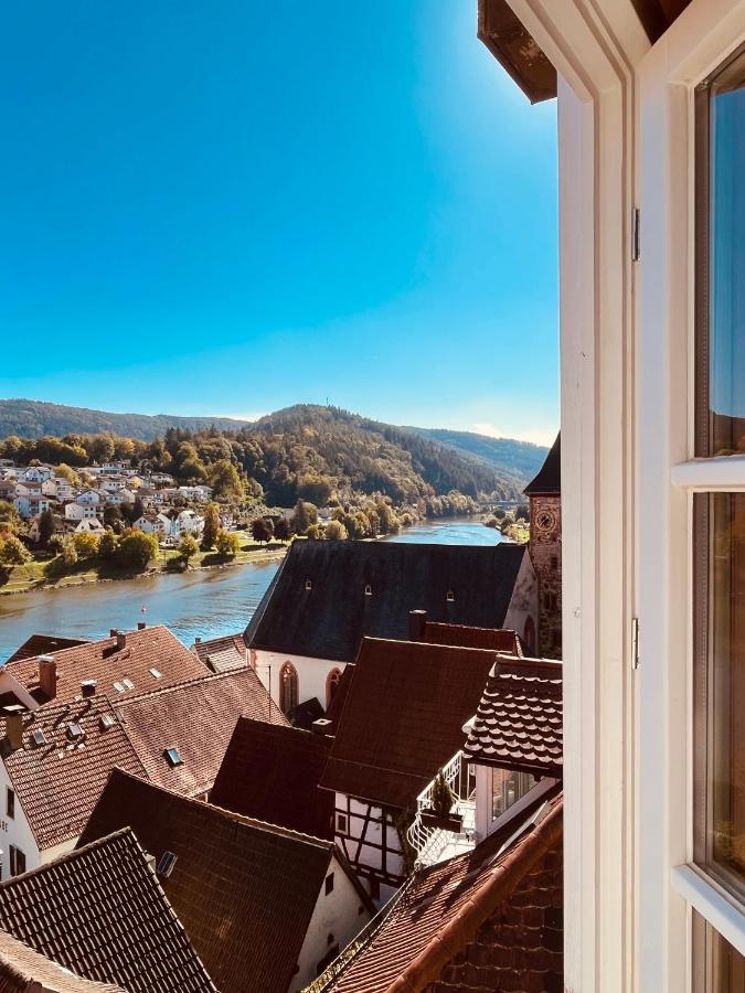 Natur und Neckarblick bei Heidelberg Hirschhorn Exterior foto