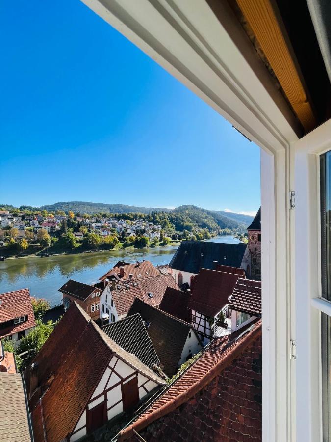 Natur und Neckarblick bei Heidelberg Hirschhorn Exterior foto