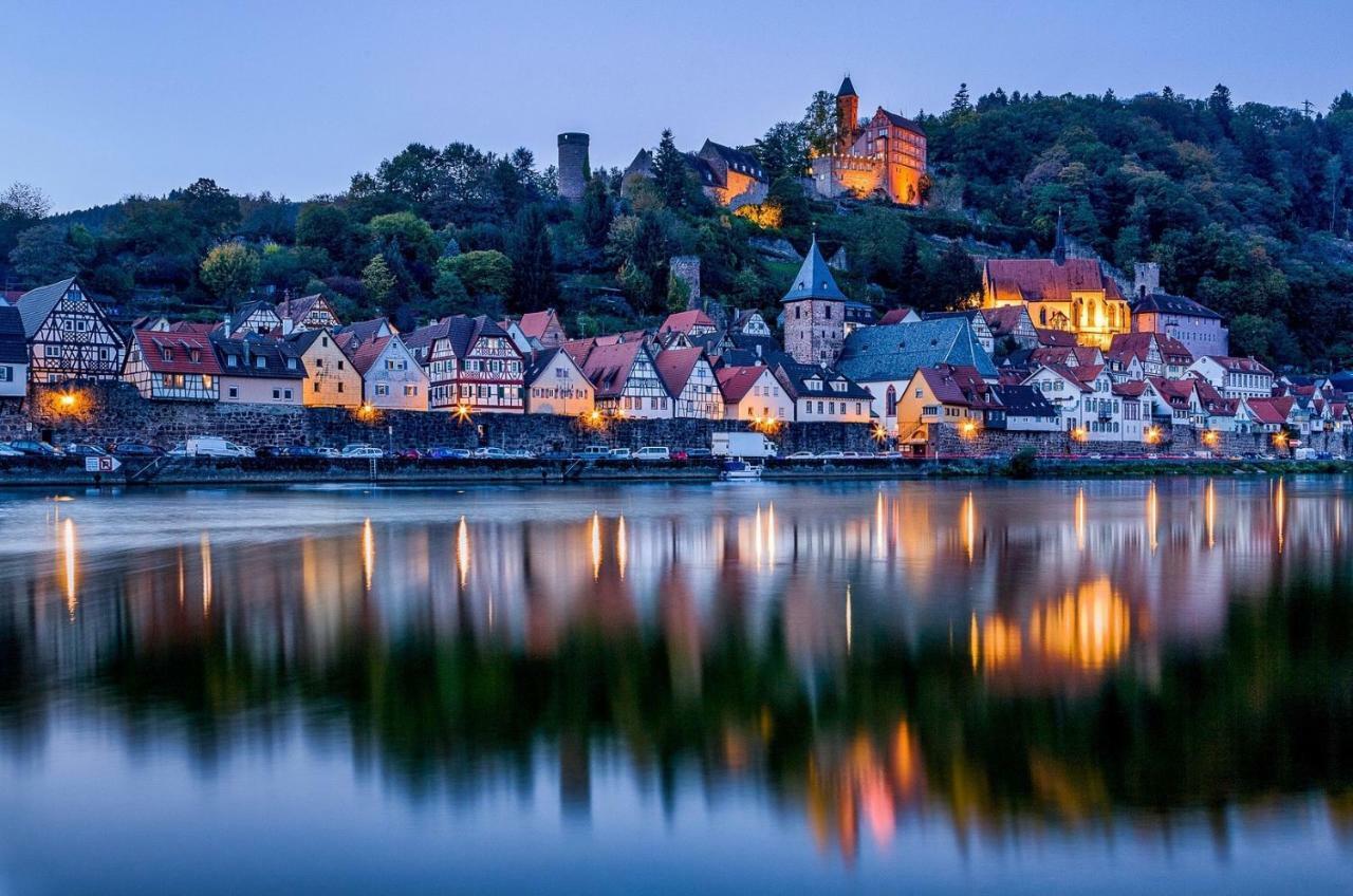 Natur und Neckarblick bei Heidelberg Hirschhorn Exterior foto