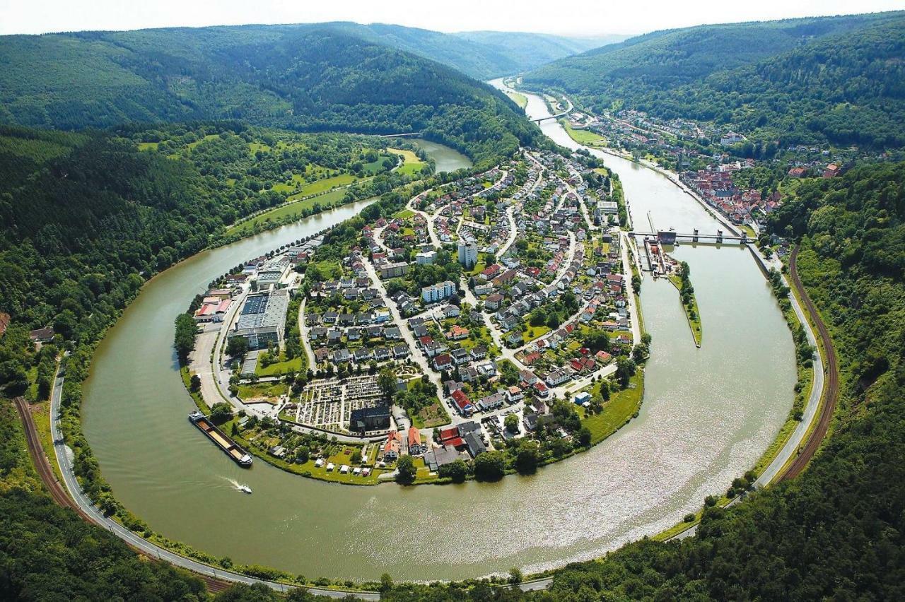 Natur und Neckarblick bei Heidelberg Hirschhorn Exterior foto